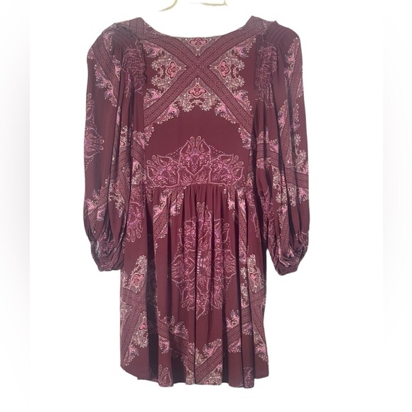 Free People Girl Talk peplum boho tunic. Size medium GUC - Picture 5 of 9